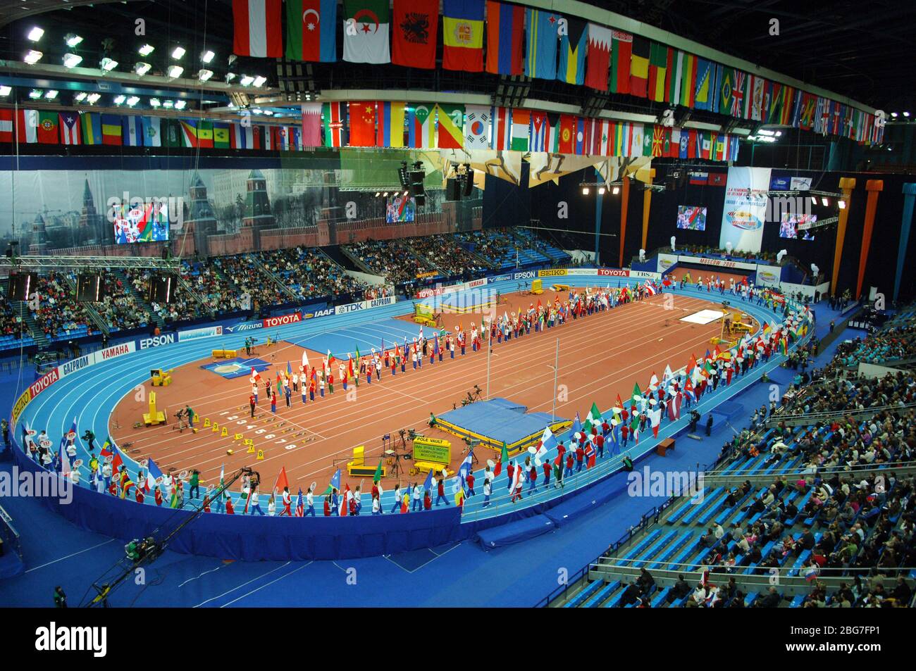 Moskau, Russische Föderation. März 2006. Gesamtansicht des Olympiaskij Sports Complex, Standort der IAAF Indoor Championships 2006 in der Leichtathletik in Moskau, Russland. Foto via Credit: Newscom/Alamy Live News Stockfoto