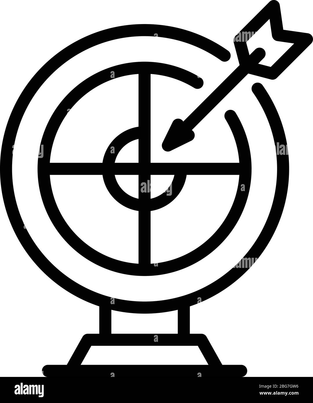 Pfeil im Symbol, outline Style Alamy