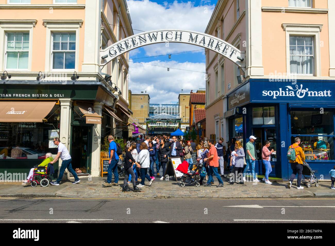 Greenwich Market England Prime Meridian Zero Longitude Hemisphären London Großbritannien Europa EU Stockfoto