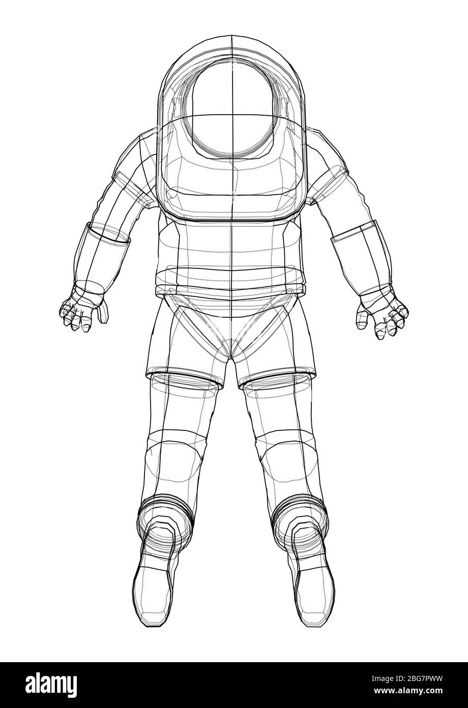 Astronaut Konzept. Vektor Rendering von 3d Stock Vektor