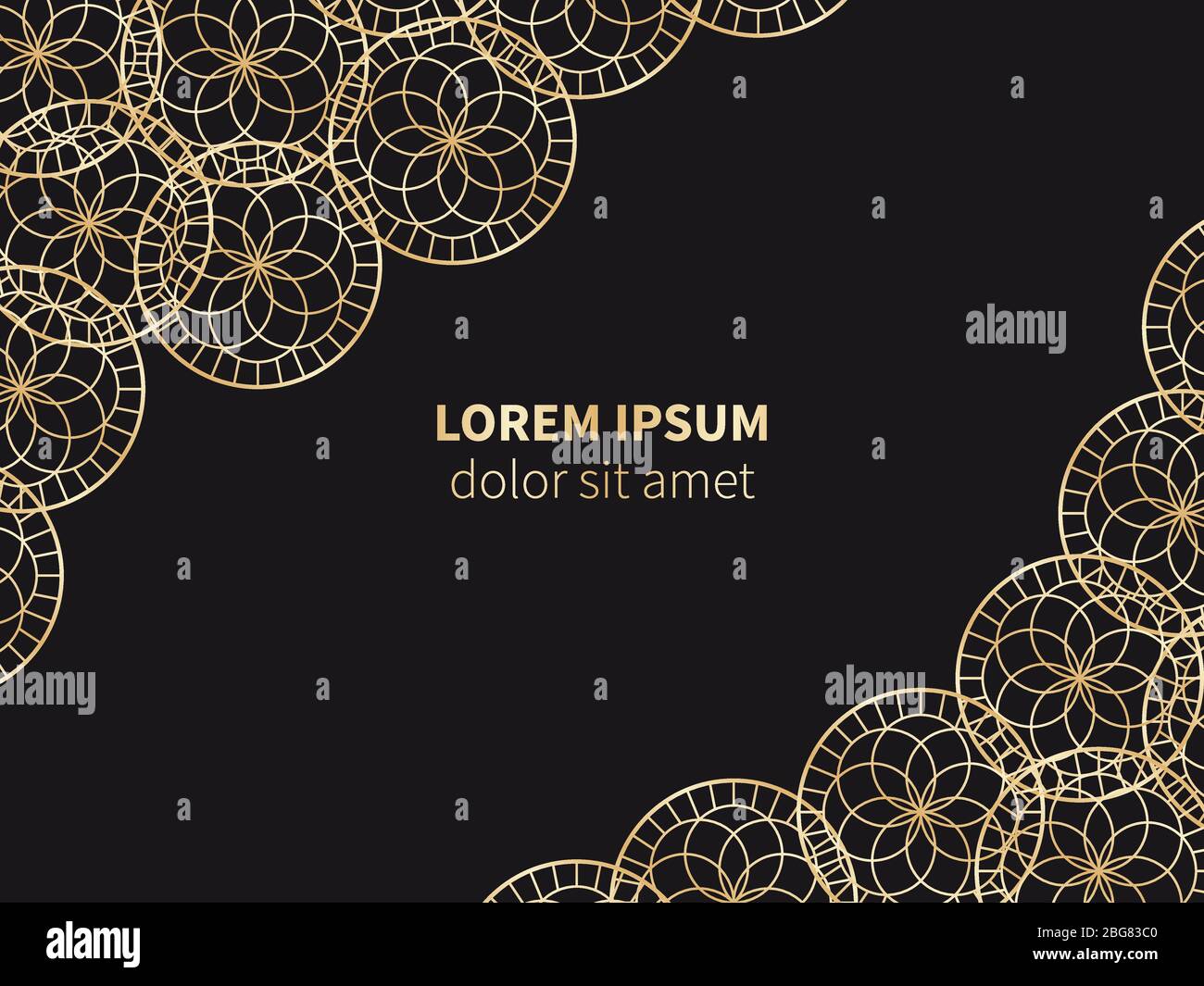 Abstraktes Vektor-Hintergrundbanner und Poster mit esoterischer geometrischer Pentagrammes-Illustration Stock Vektor