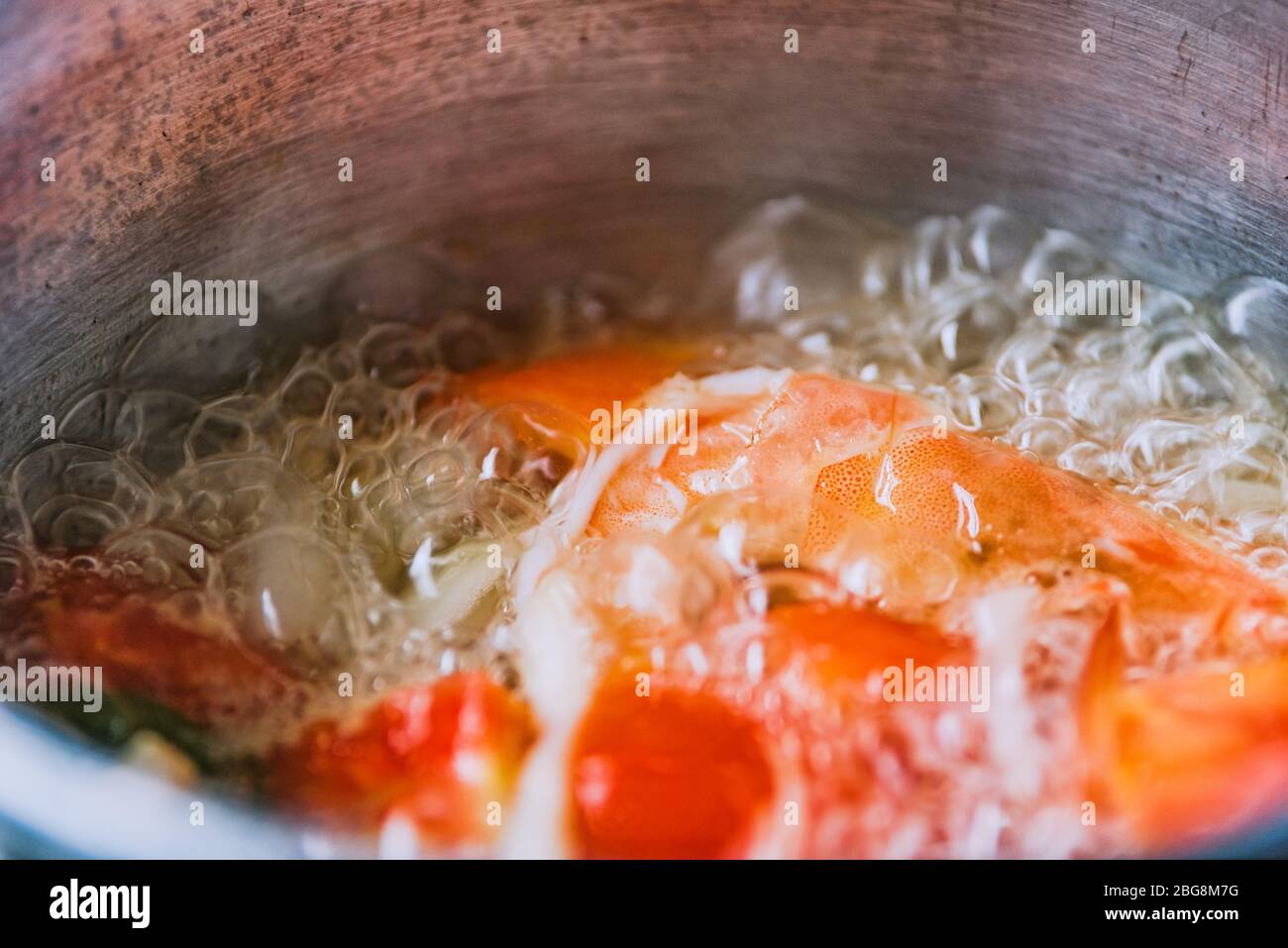 Kochen sie thai-Essen in einem Kochkurs Stockfoto