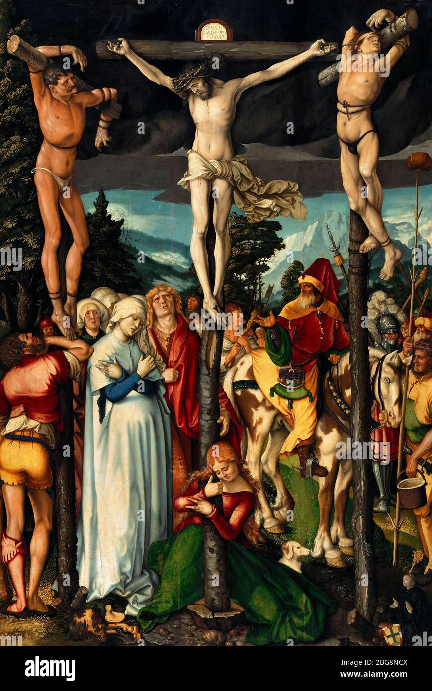 Die Kreuzigung Christi - Hans Baldung, 1512 Stockfoto