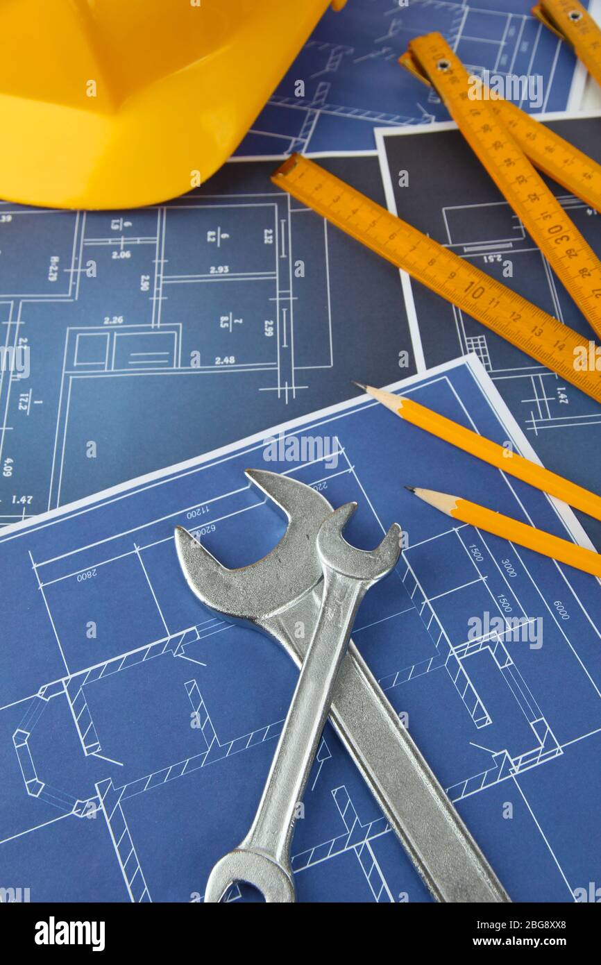 Teil des architektonischen Projektes Stockfoto