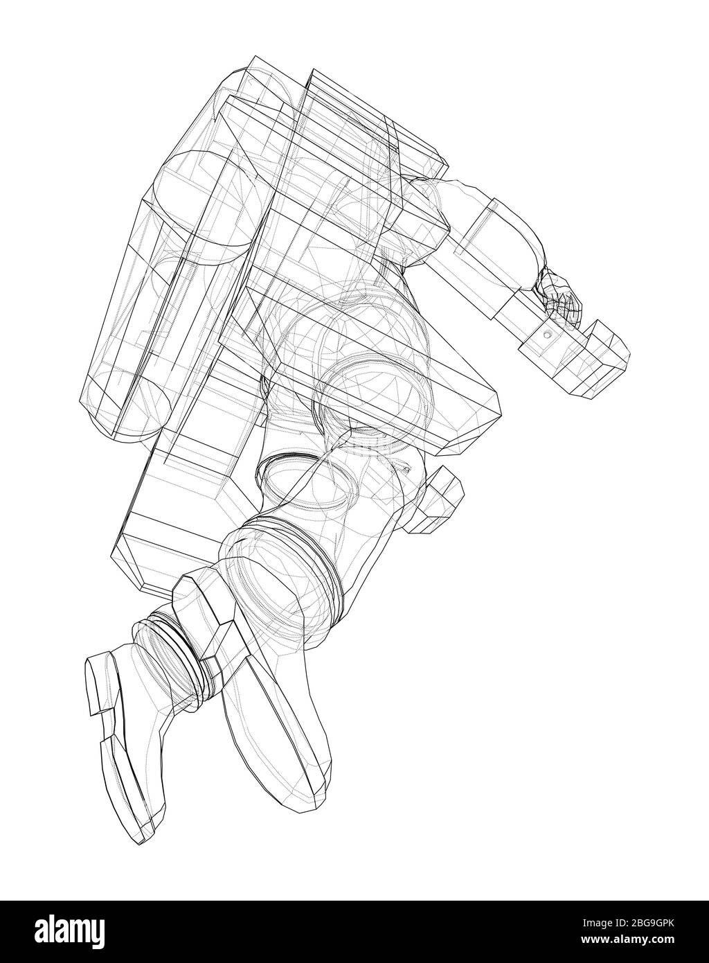 Astronaut Konzept. Vektor Rendering von 3d Stock Vektor