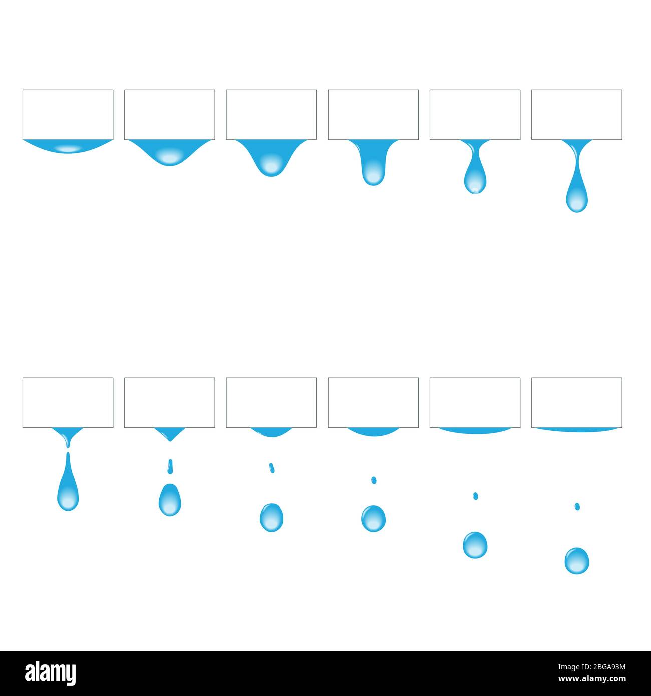 Wassertropfen Frame Animation Isoliert Auf Weiss Stock Vektorgrafik Alamy