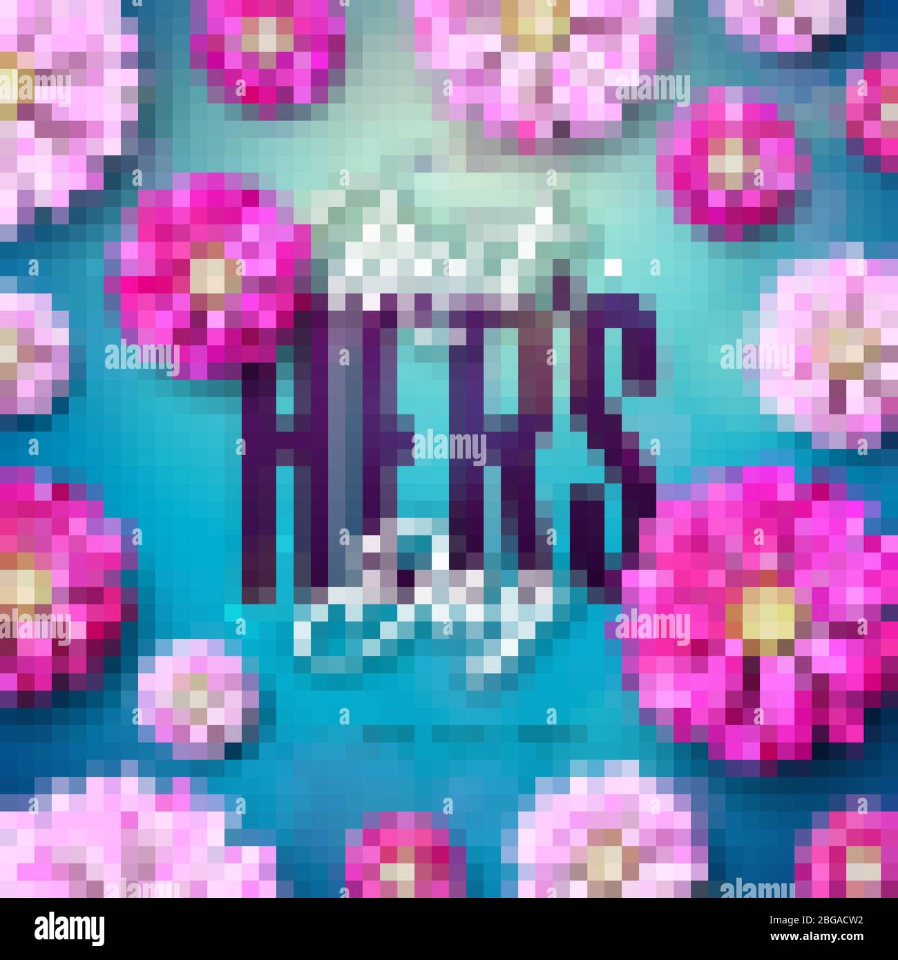 Happy Mother's Day Grußkarte Design mit Blumen- und Typographiebrief auf blauem Hintergrund. Vector Celebration Illustration Template für Banner Stock Vektor