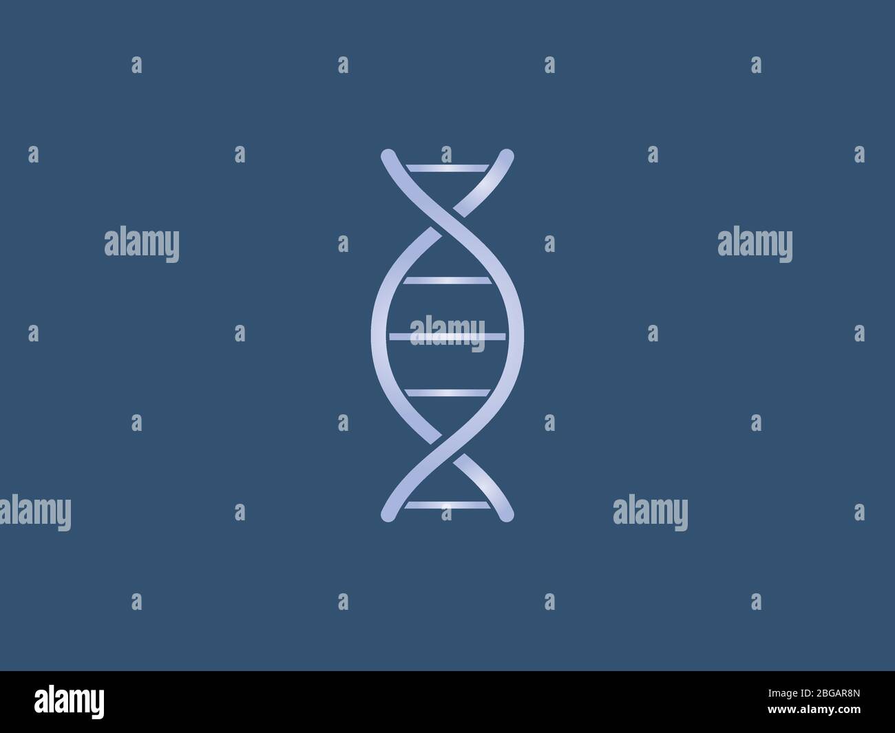 Chromosom, dna, genetisches Symbol. Vektorgrafik, flaches Design. Stock Vektor