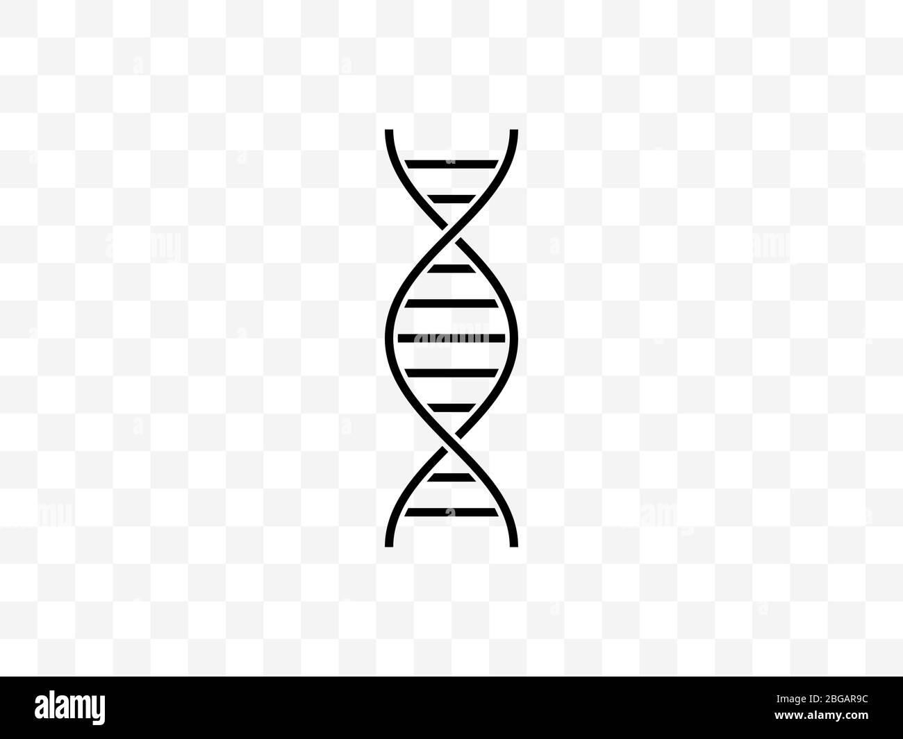 Chromosom, dna, genetisches Symbol. Vektorgrafik, flaches Design. Stock Vektor