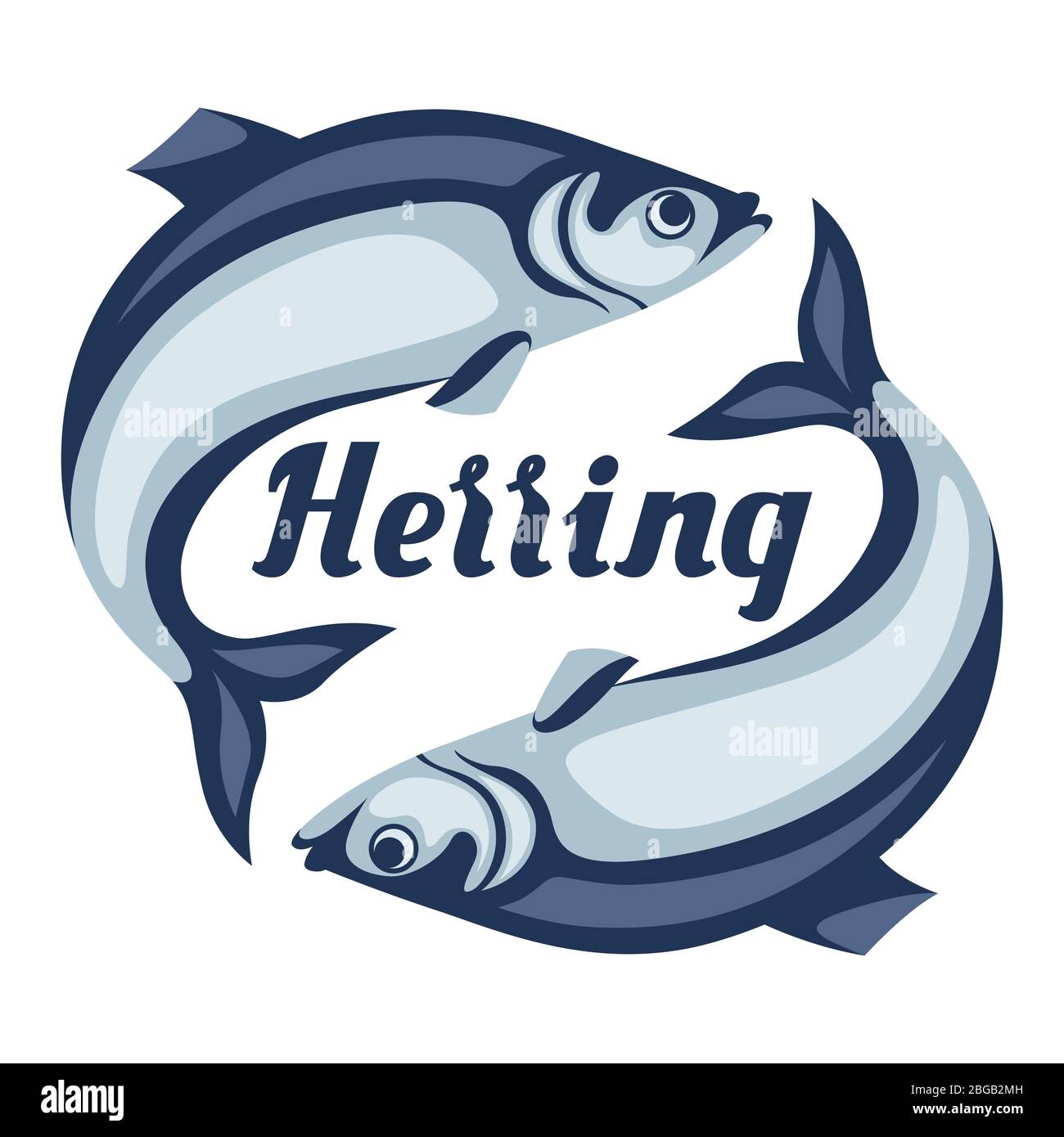 Illustration von Heringsfisch. Pazifische Sardine. Stock Vektor