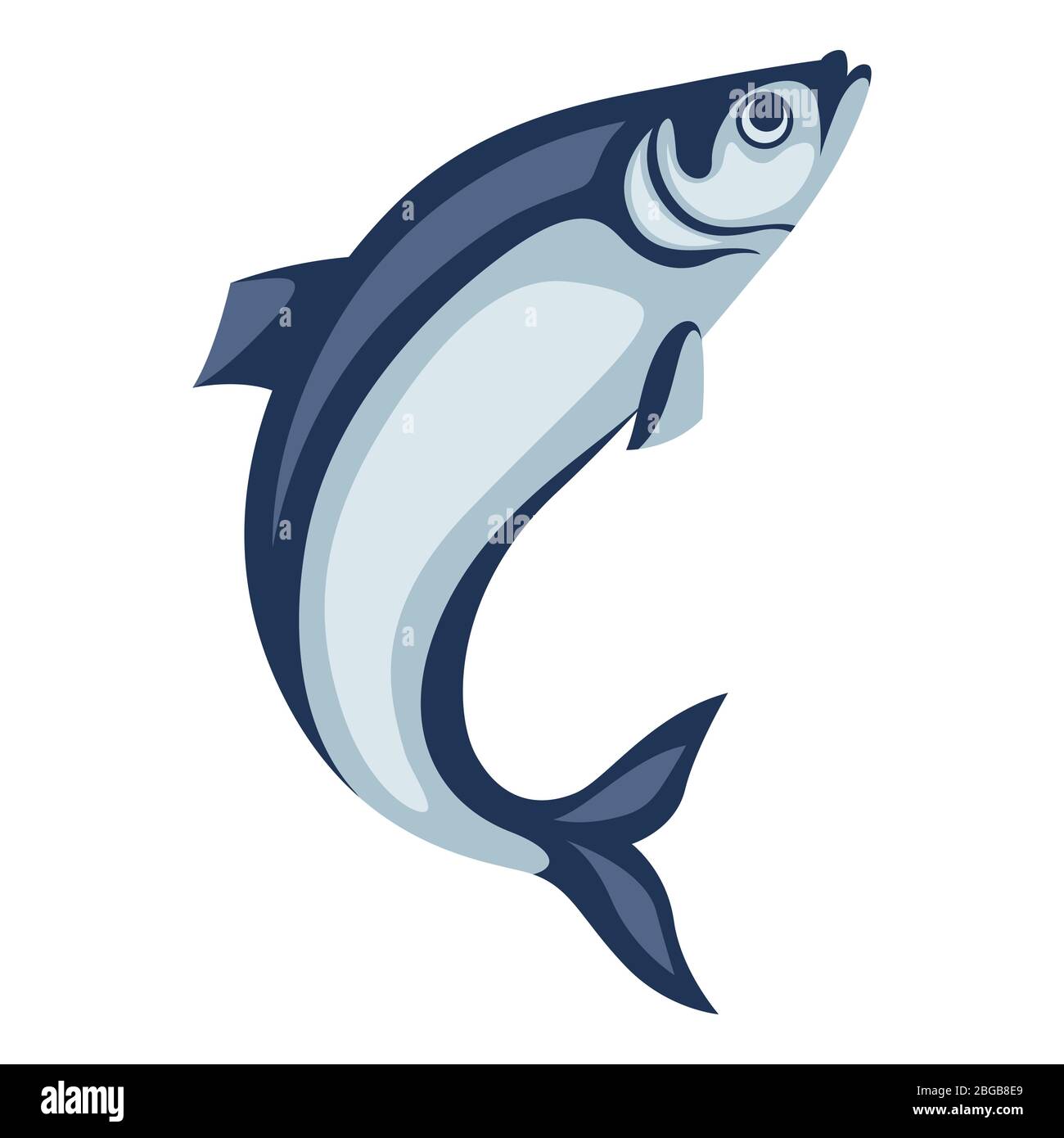 Illustration von Heringsfisch. Pazifische Sardine. Stock Vektor