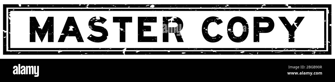 Grunge Master Kopie Wort Gummi Dichtung Stempel auf weißem Hintergrund Stock Vektor