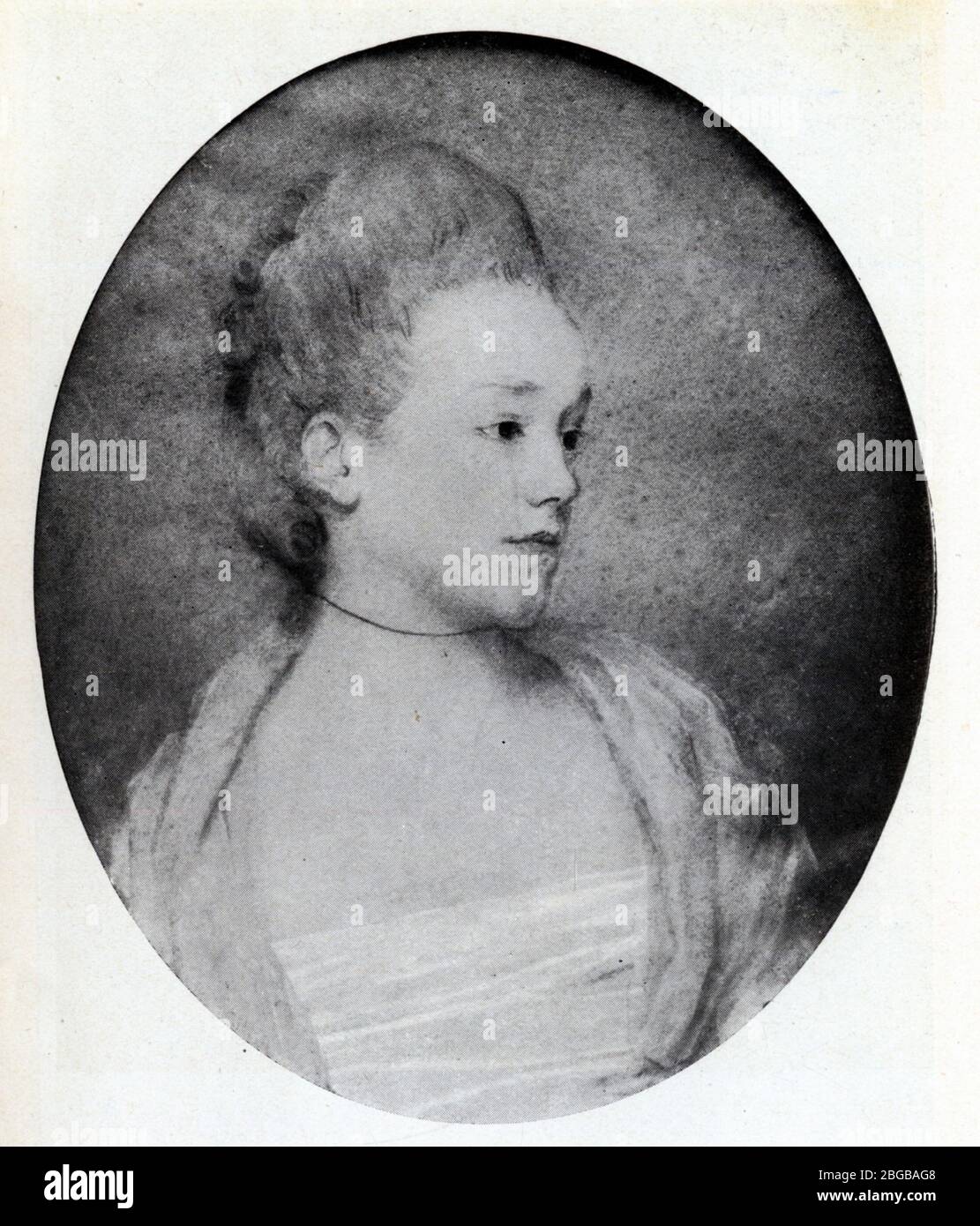 JEAN BAPTISTE PERRONNEAU. 1731-1783. Portrait de Mlle Corrégeoles. Pastellovale. 1768 Stockfoto