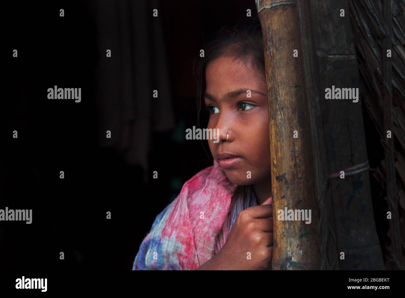 Dorfkinder in Khulna, Bangladesch. Stockfoto
