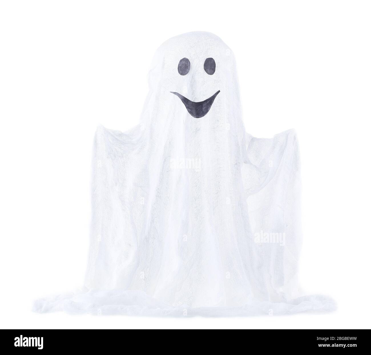 Halloween Geist, isoliert auf weiß Stockfoto