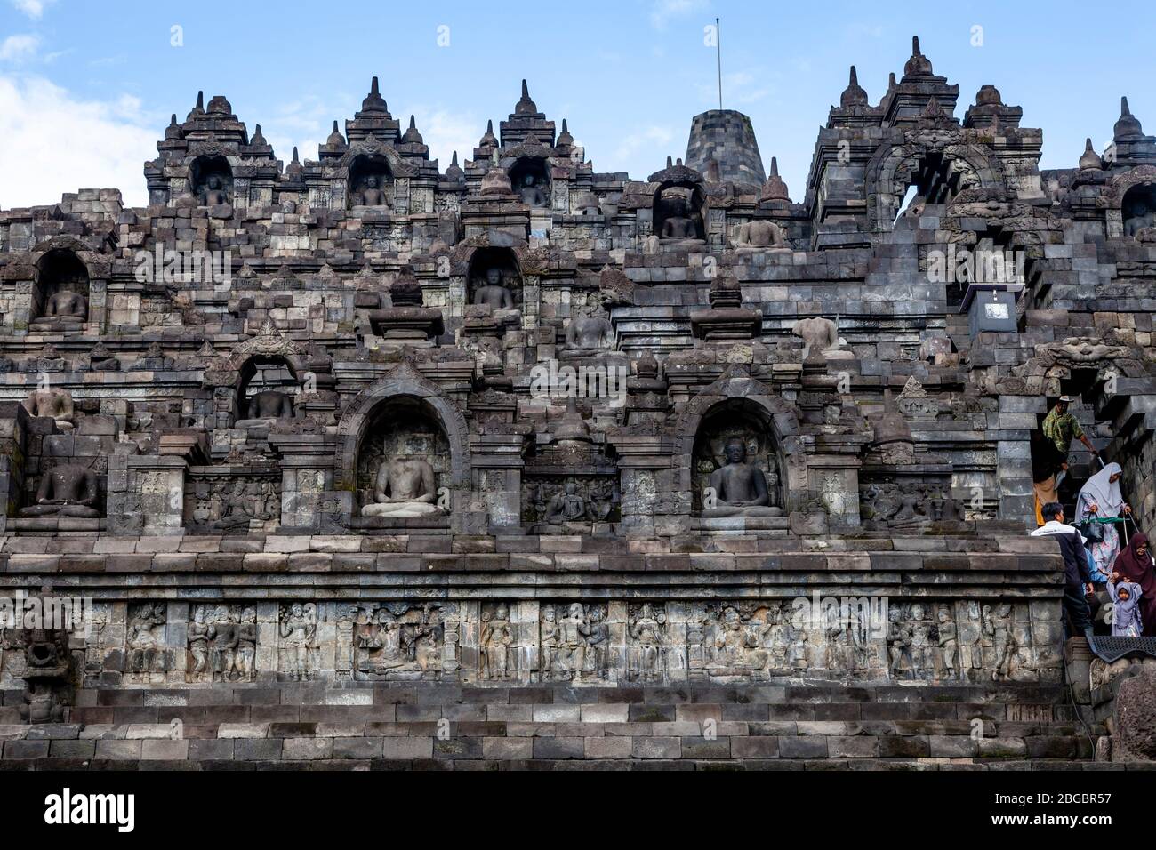 Borobudur Tempel, Yogyakarta, Java, Indonesien Stockfoto