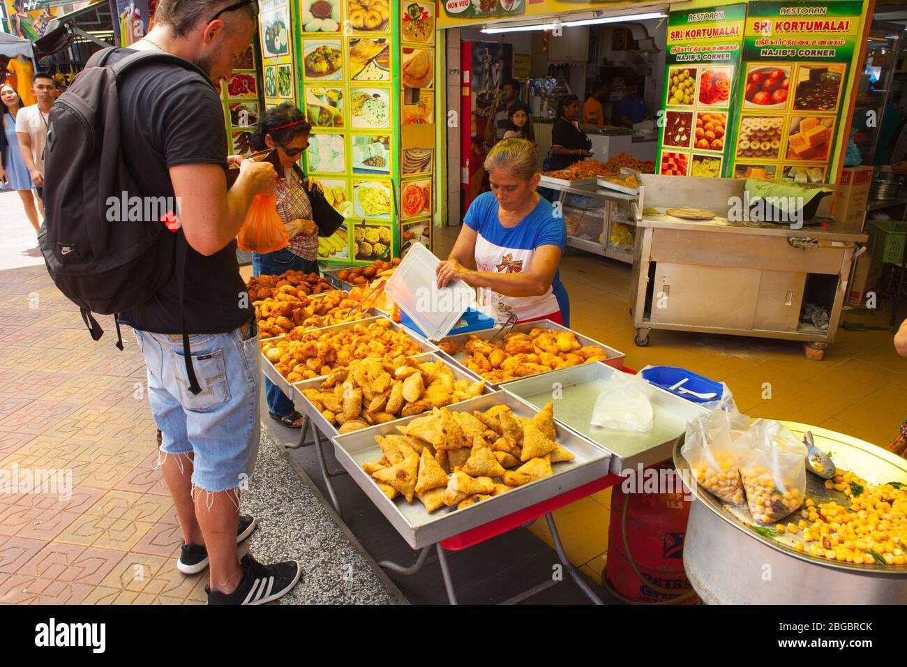 Street Food, Little India, Brickfields, Kuala Lumpur, Malaysia. Stockfoto