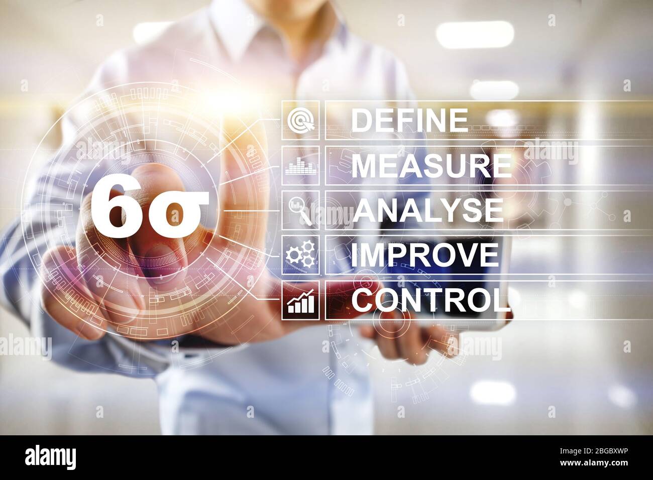 Six Sigma - eine Reihe von Techniken und Tools zur Prozessverbesserung Stockfoto