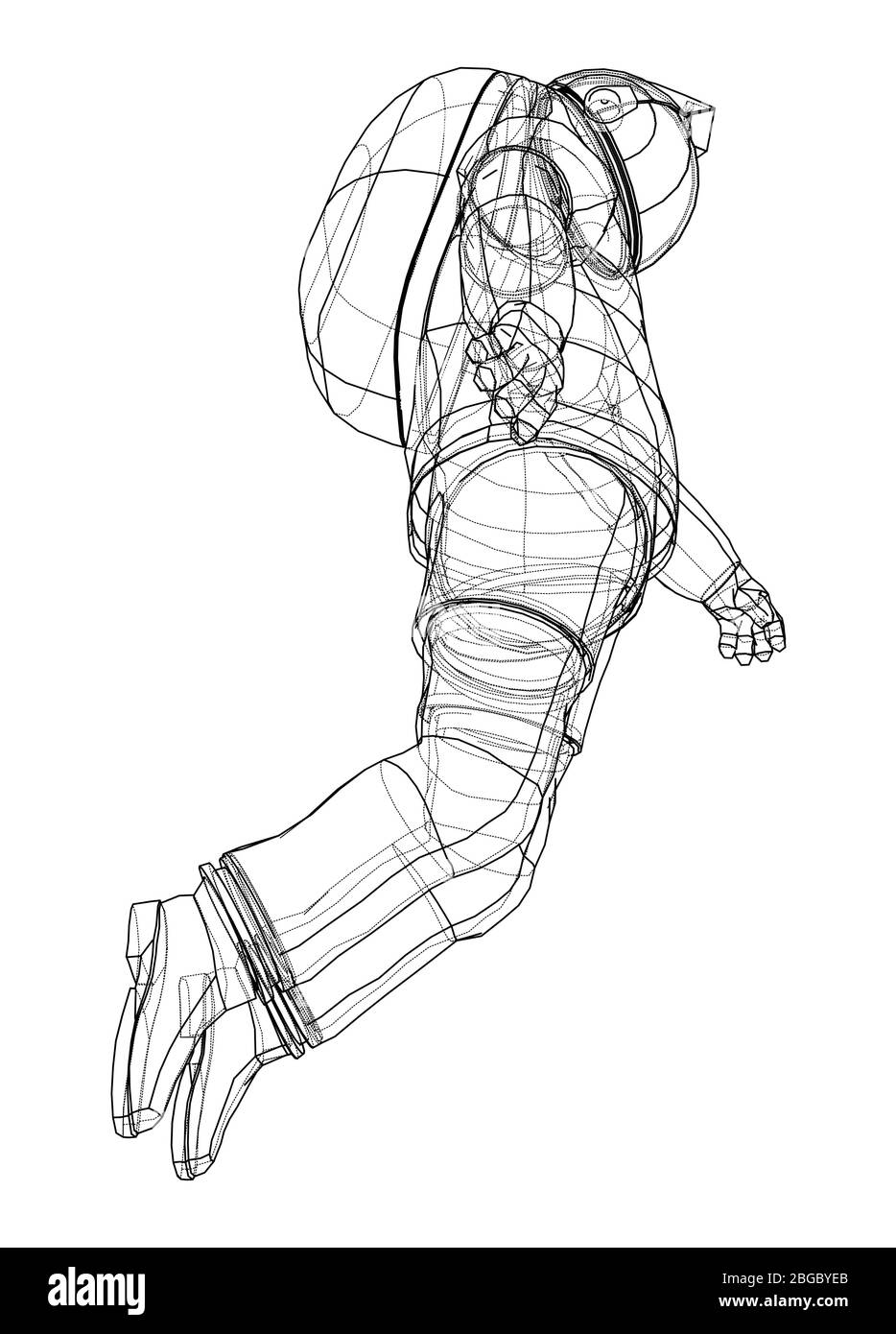 Astronaut Konzept. Vektor Rendering von 3d Stock Vektor