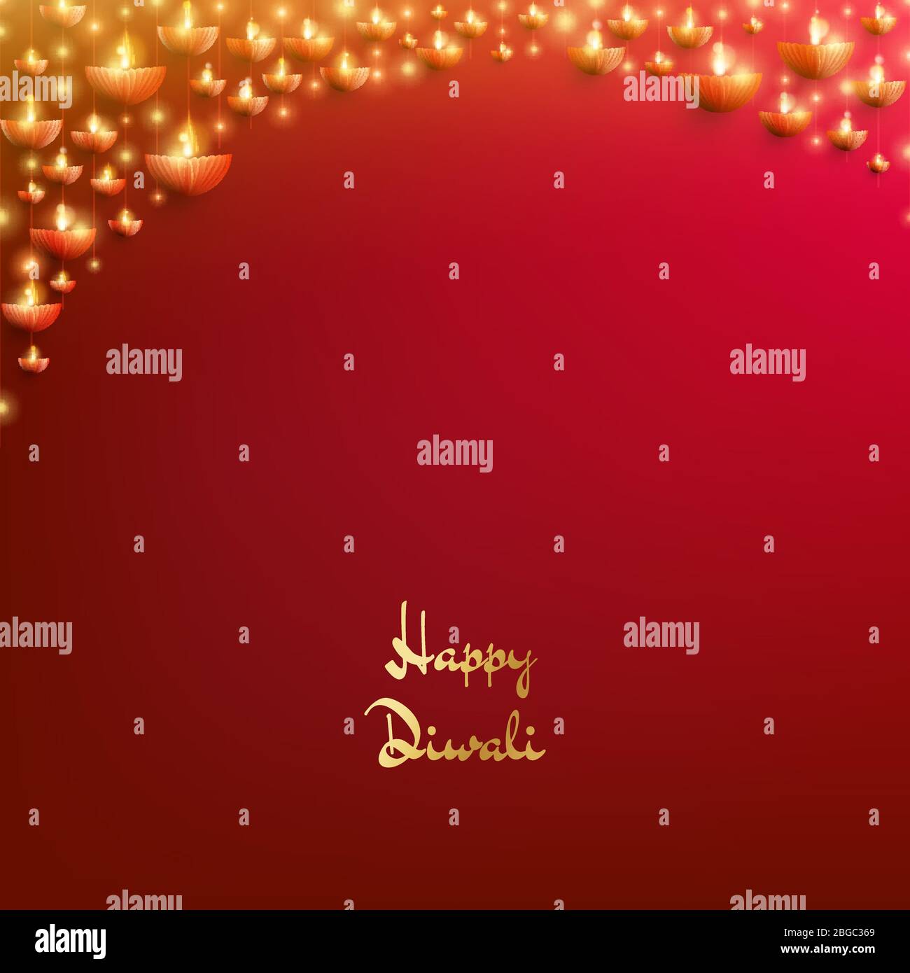 Happy Diwali Karte Vorlage. Das indische Festival der Lichter. EPS 10 Stock Vektor