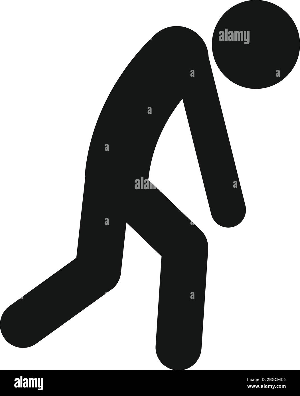 Symbol für einen Mann mit Depression. Einfache Illustration von Depression Mann Vektor-Symbol für Web-Design isoliert auf weißem Hintergrund Stock Vektor