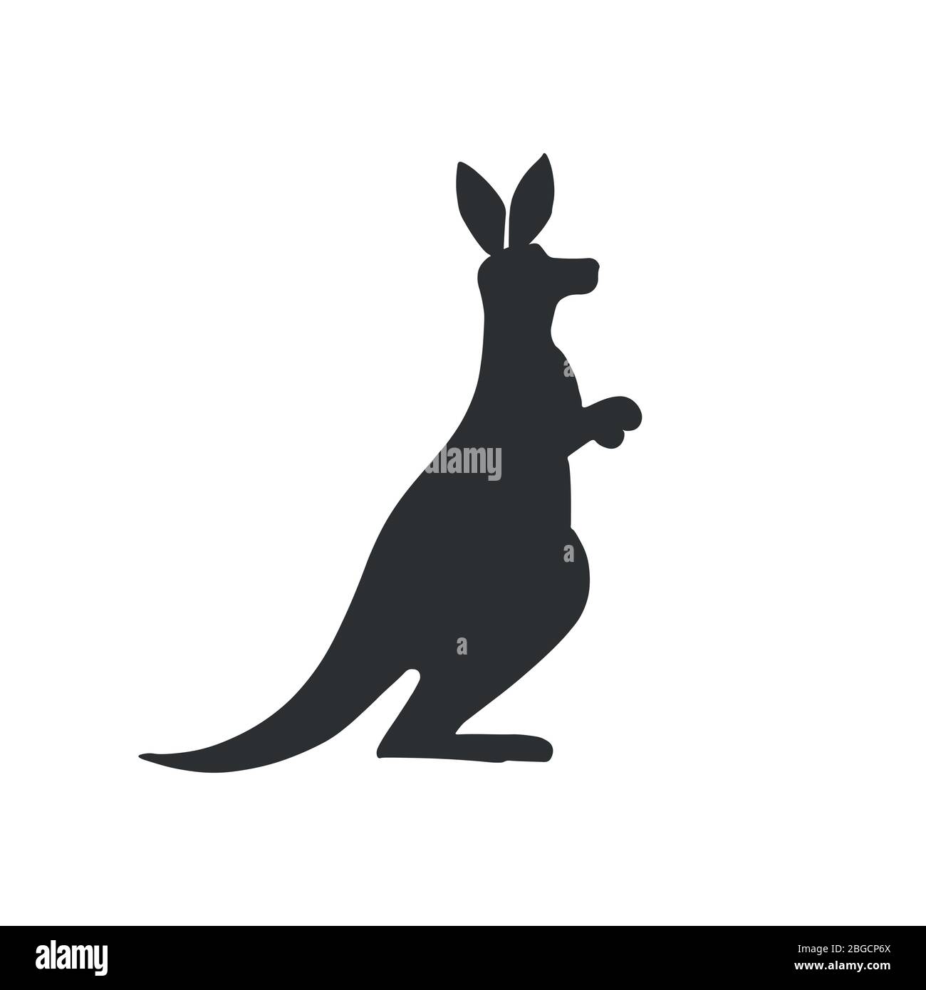 Känguru-Symbol auf weißem Hintergrund. Vektor Folge 10 Stock Vektor