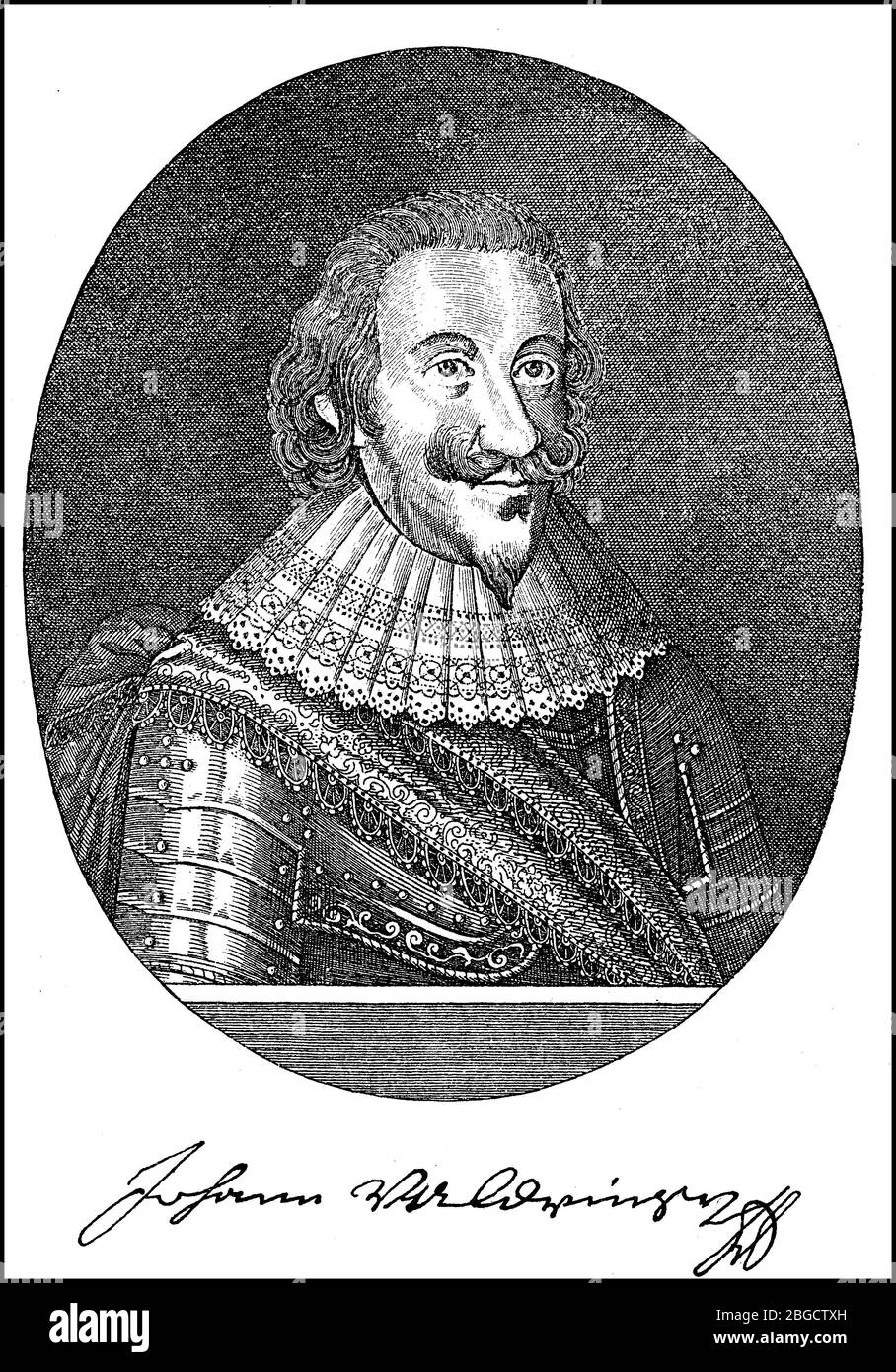 Johann Graf von Aldringen, General Altringer, 10. Dezember 1588 - 22. Juli 1634 war kaiserlicher Feldmarschall im Dienste der Katholischen Liga im Dreißigjährigen Krieg / Johann Graf von Aldringen, General Altringer, 10. Dezember 1588 - 22. Juli 1634 war waehrend des Dreißigjährigen Krieges ein kaiserlicher Feldmarschall in Diensten der Katholischen Liga, historisch, historisch, digital verbesserte Reproduktion eines Originals aus dem 19. Jahrhundert / digitale Reproduktion einer Originalvorlage aus dem 19. Jahrhundert Stockfoto