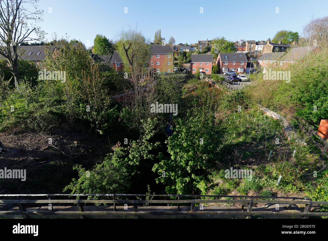 Ein Blick auf die "Locks" Häuser, die nur einen Steinwurf von Woodlesford Lock in East Leeds, West Yorkshire, Großbritannien entfernt sind Stockfoto