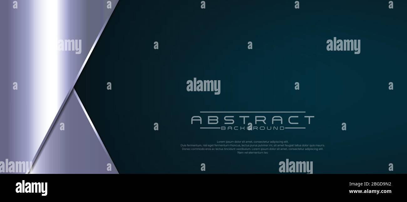 Abstrakter Hintergrund dunkel tosca und Silber Luxus modernes Design Stock Vektor