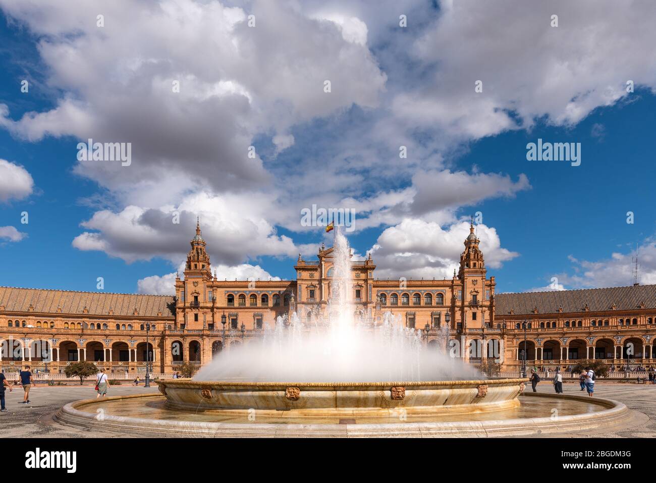 Plaza de España. Sevilla, Spanien. Oktober 2019. Stockfoto