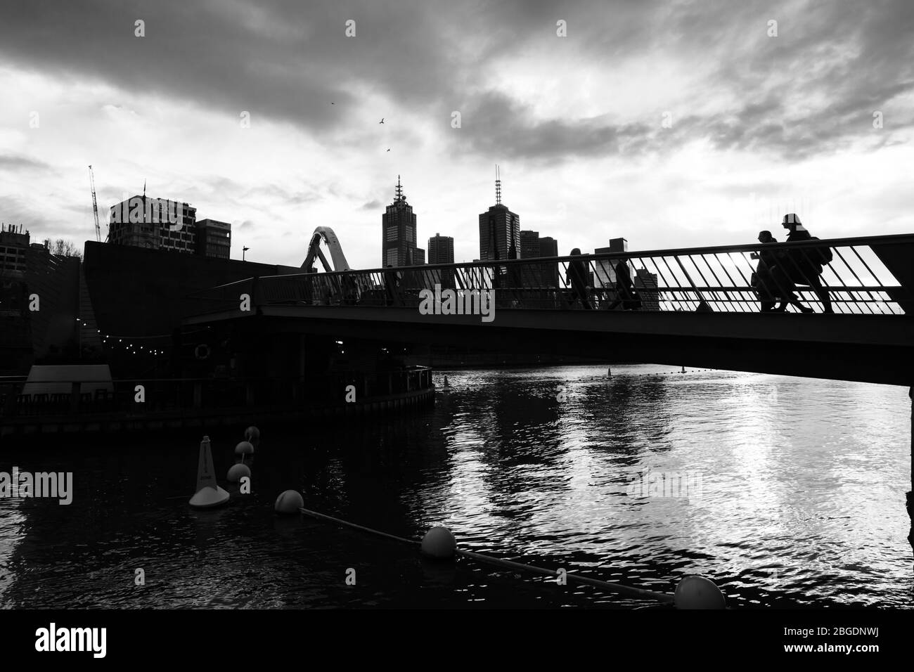 Melbourne Skyline Stockfoto