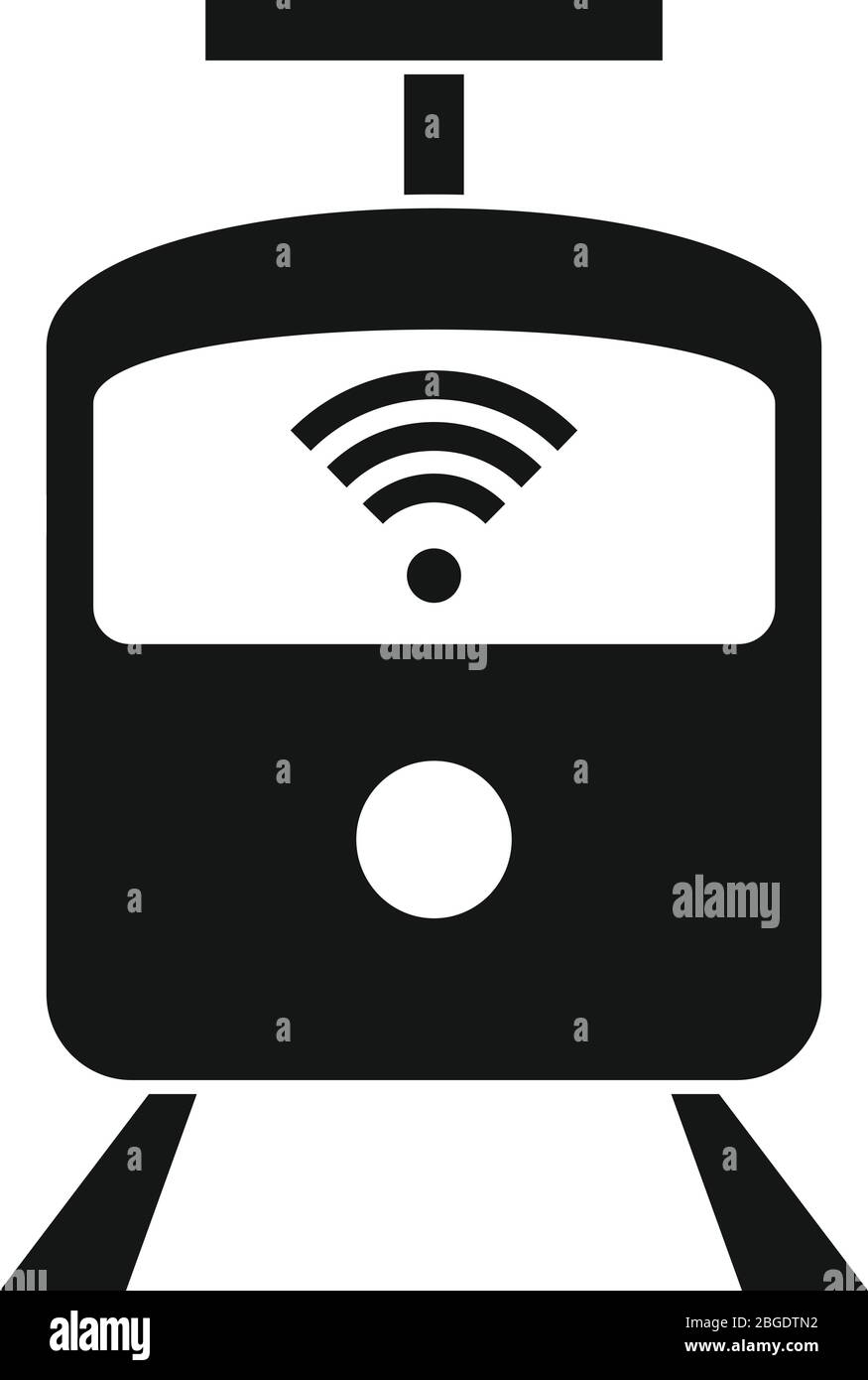 Symbol für WLAN im Stadtzug. Einfache Illustration von Stadt Zug WiFi Vektor-Symbol für Web-Design isoliert auf weißem Hintergrund Stock Vektor