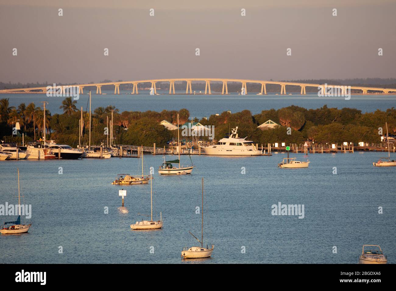 Fort Myers Beach - Sanibel Island Bridge. Fort Myers Beach, Florida, USA. Stockfoto