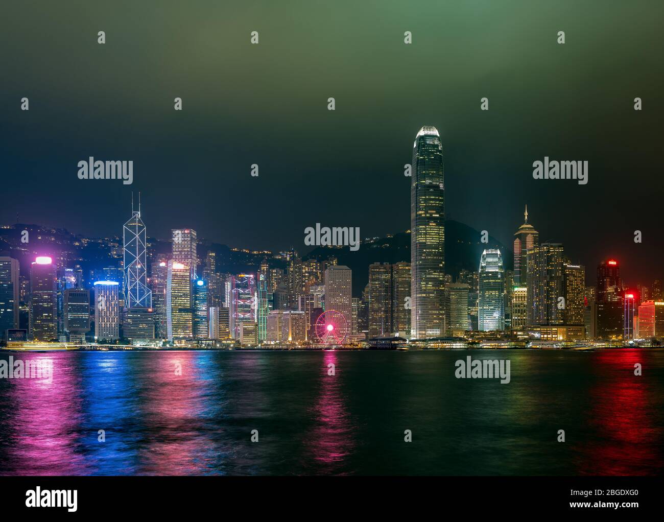Skyline Von Hongkong 11. März 2018. Stockfoto