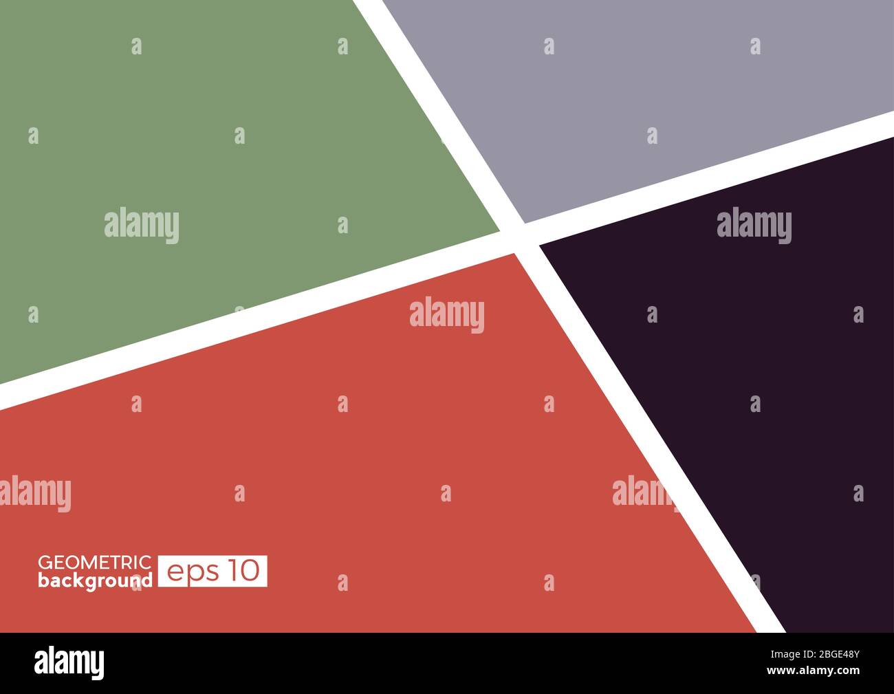 Geometrische Abstraktion mit vier Farben. Design-Vorlage für Broschüre, Flyer oder Abweichungsmaterial für geschäftliche Zwecke. Vektorgrafik Stock Vektor