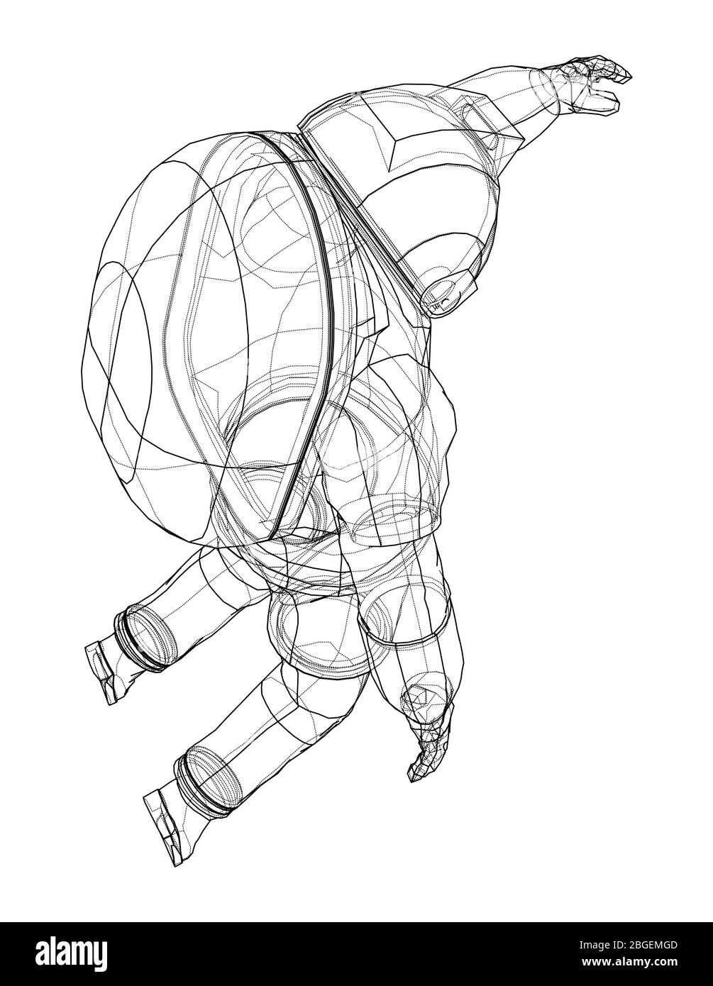 Astronaut Konzept. Vektor Rendering von 3d Stock Vektor