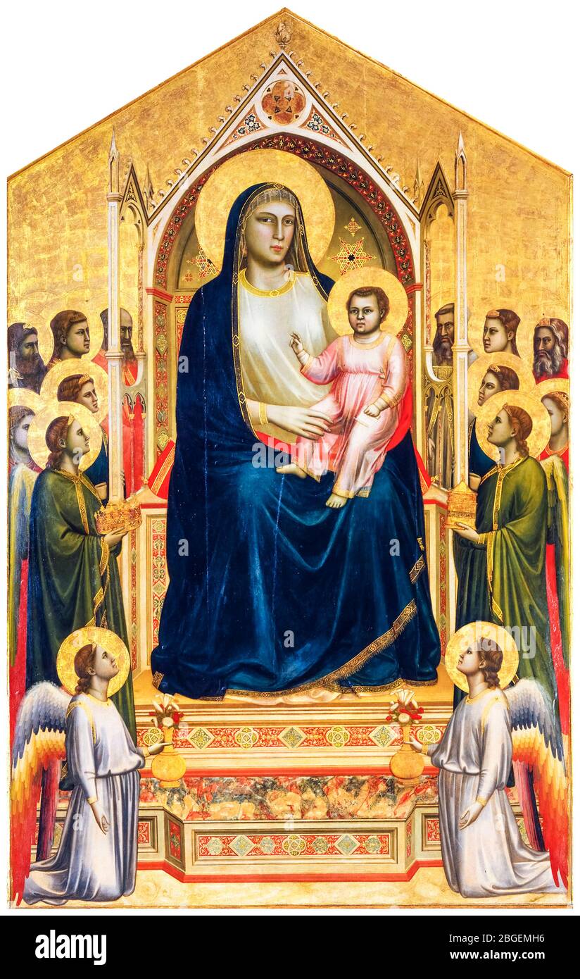 Giotto di Bondone, die Madonna von Ognissanti, Gemälde, 1306-1310 Stockfoto