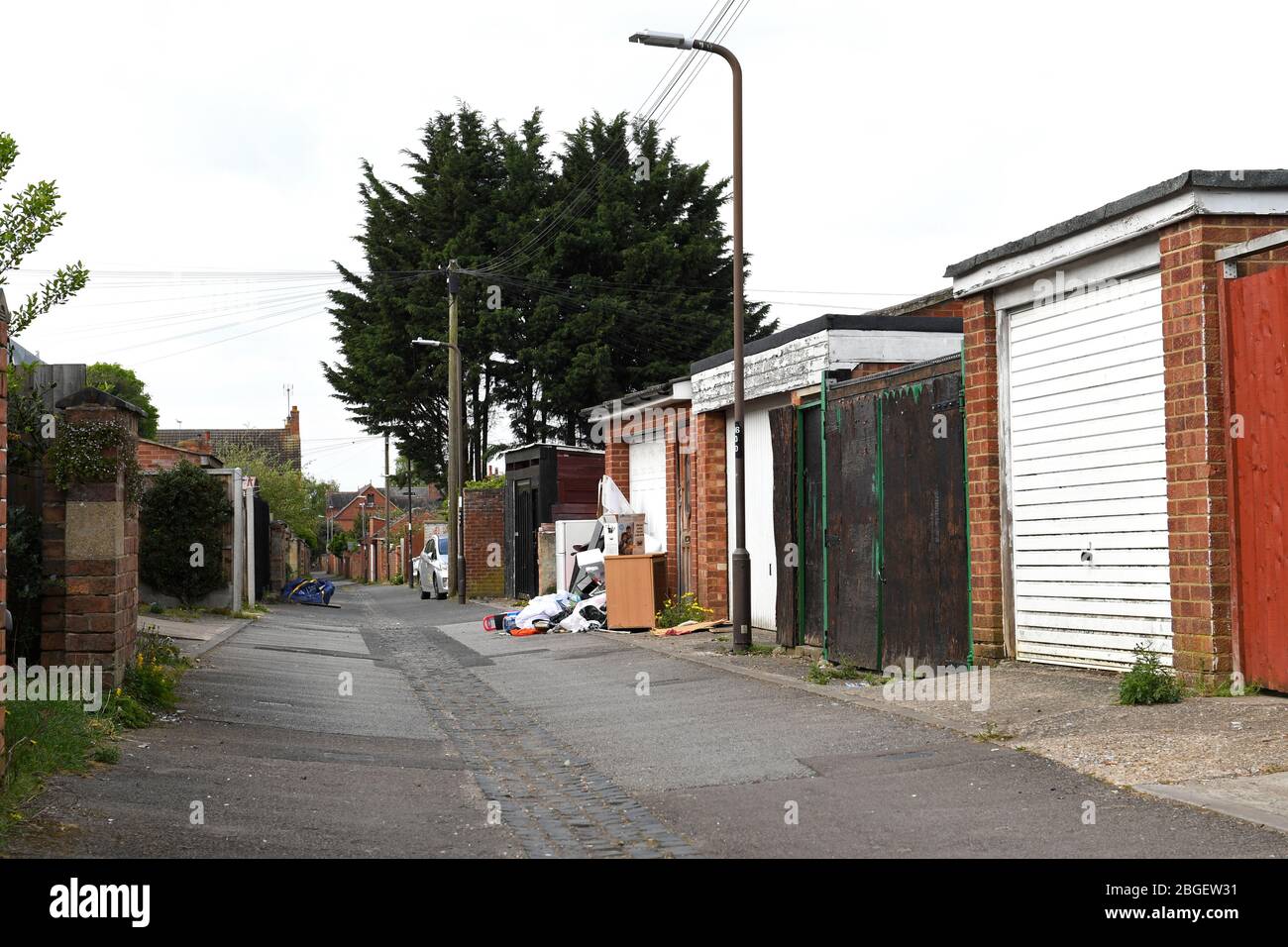 Straßen und die Agora in Wolverton Milton Keynes Bucks Stockfoto