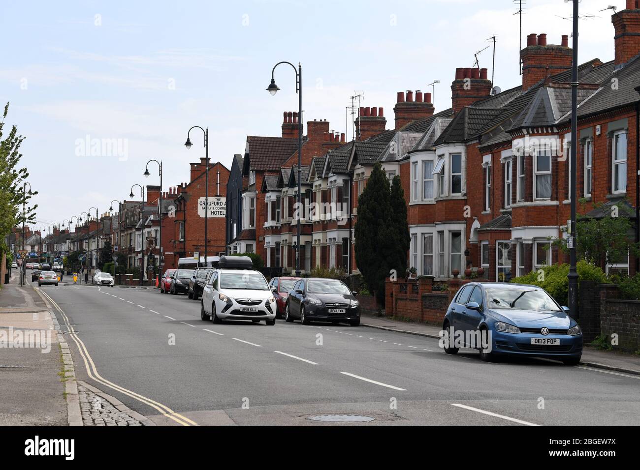 Straßen und die Agora in Wolverton Milton Keynes Bucks Stockfoto
