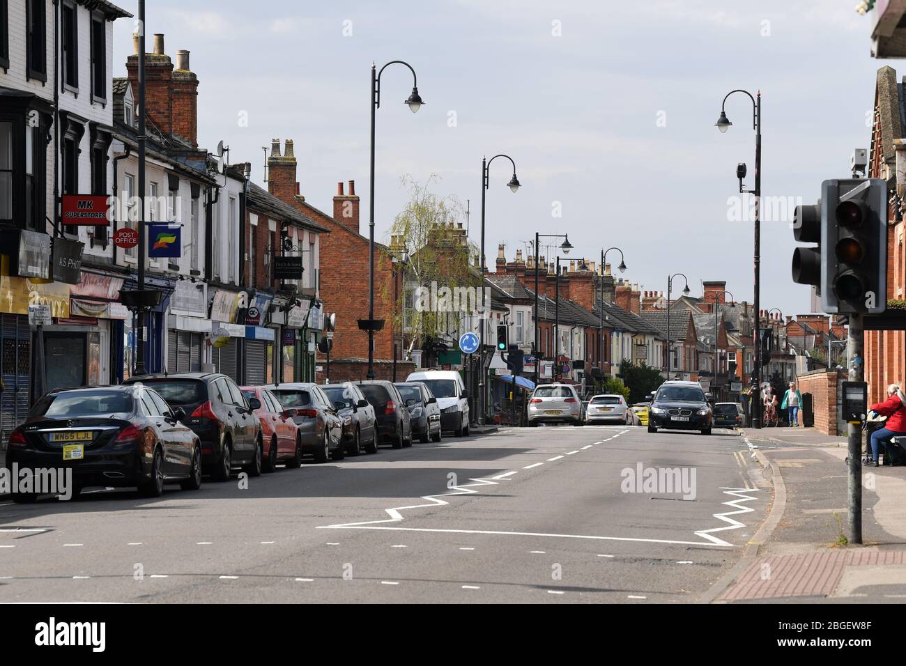 Straßen und die Agora in Wolverton Milton Keynes Bucks Stockfoto