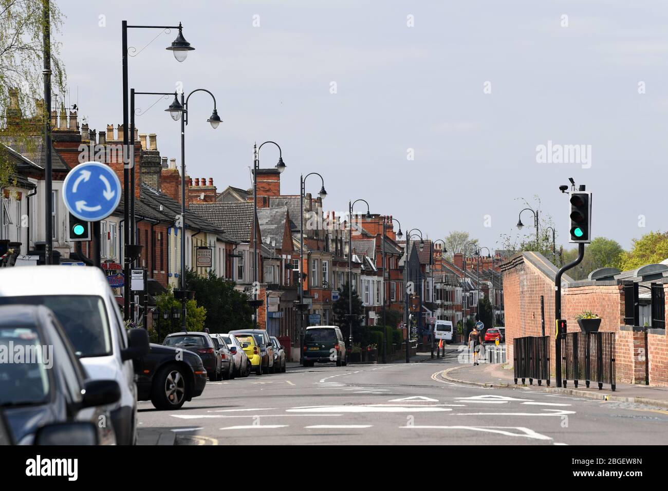 Straßen und die Agora in Wolverton Milton Keynes Bucks Stockfoto