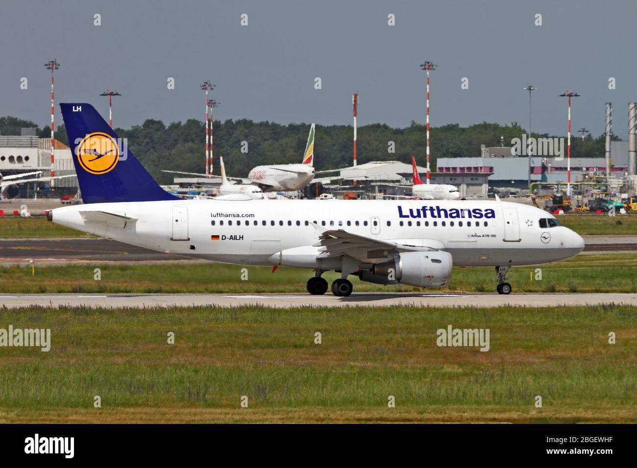 D-AILH Lufthansa, Airbus A319-114, Malpensa (MXP/LIMC), Mailand, Italien Stockfoto