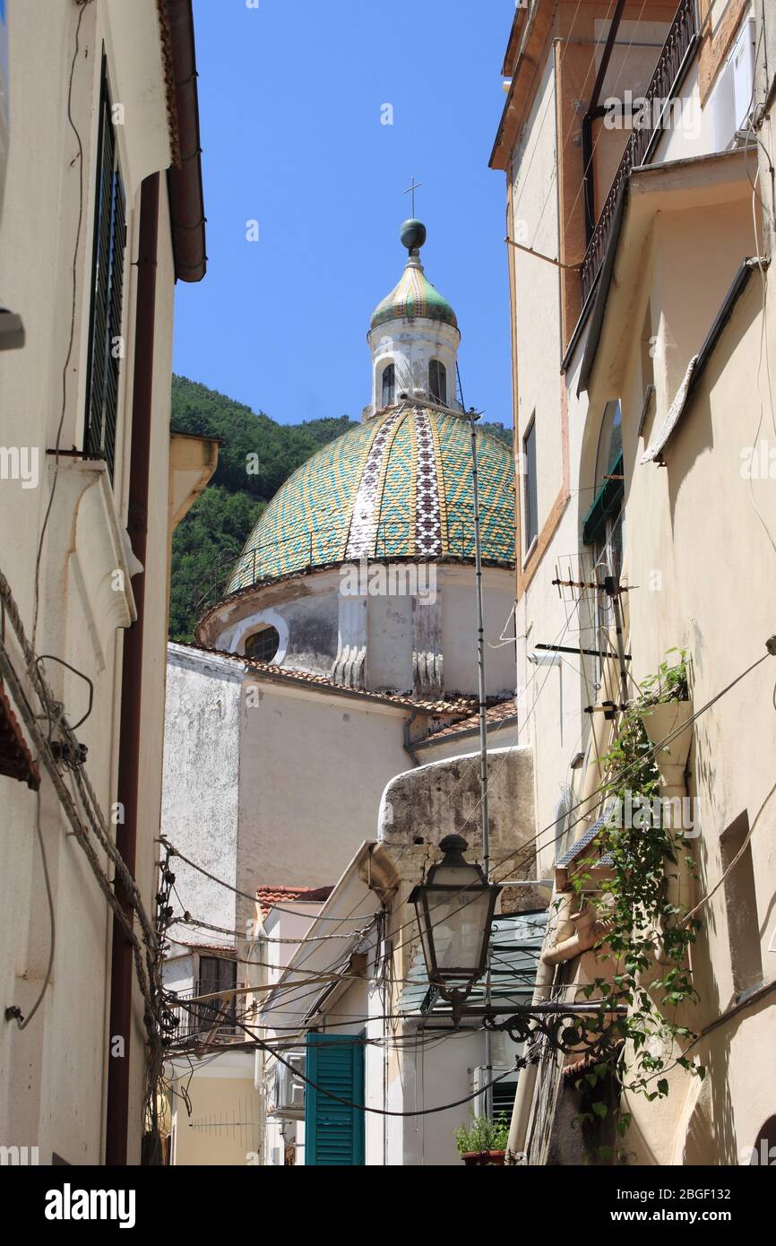Stadtbild von Cetara. Amalfiküste, Italien Stockfoto