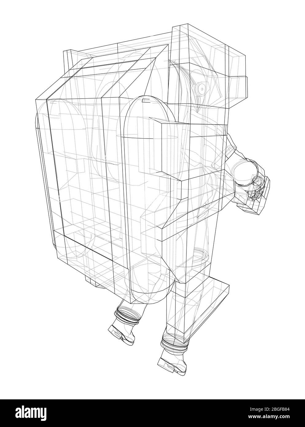 Astronaut Konzept. Vektor Rendering von 3d Stock Vektor