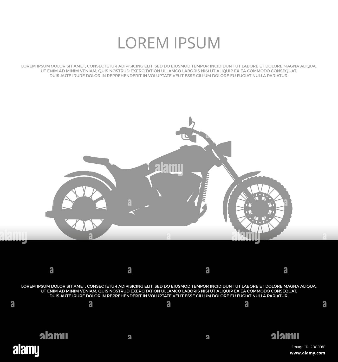 Sport Motorrad Silhouette Poster Design - Motorrad Hintergrund Design. Vektorgrafik Stock Vektor