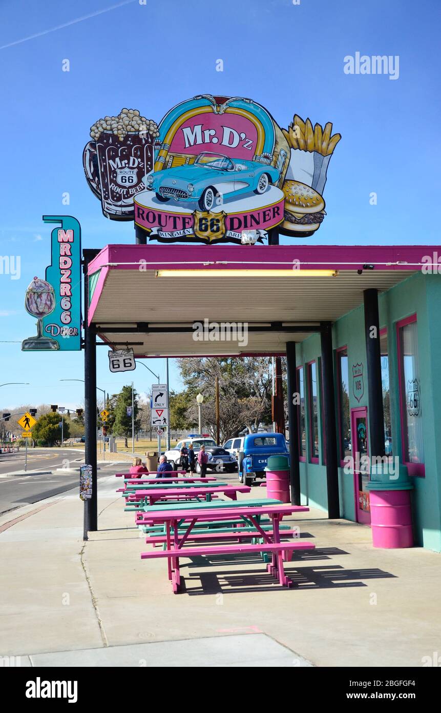 Mr D'z Route 66 Diner, Kingman, Arizona, USA Stockfoto