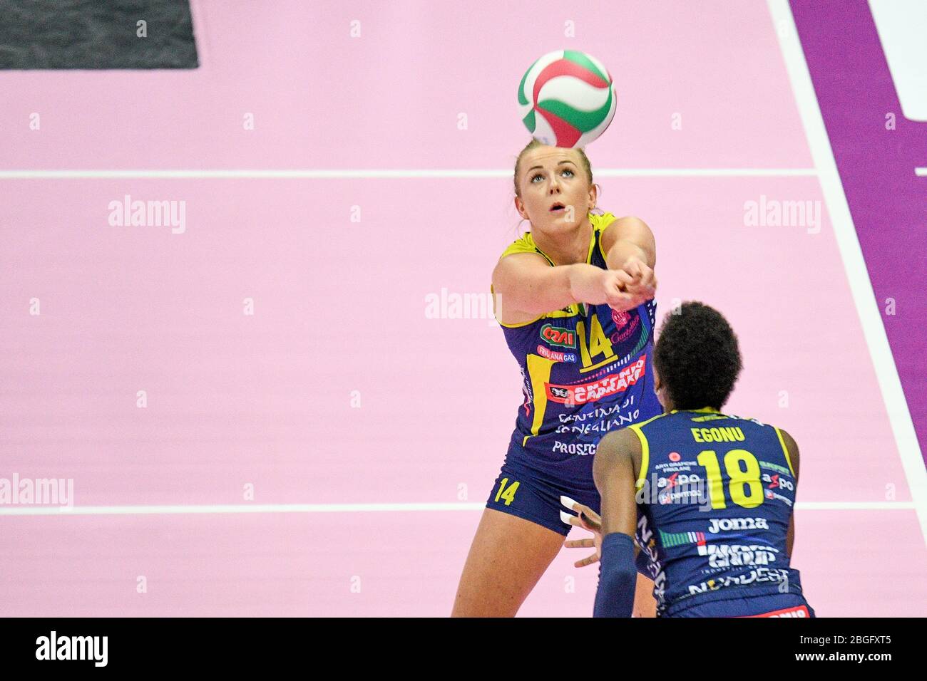 1. Januar 2020, Treviso, Italien: Treviso, Italien, 01. Januar 2020, Joanna Wolosz (Conegliano) während - - Quelle: LM/Ettore Griffoni (Quelle: © Ettore Griffoni/LPS via ZUMA Wire) Stockfoto