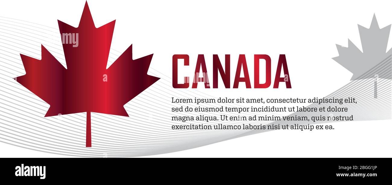 Kanada Land Emblem vertikale Header Banner Design Stock Vektor