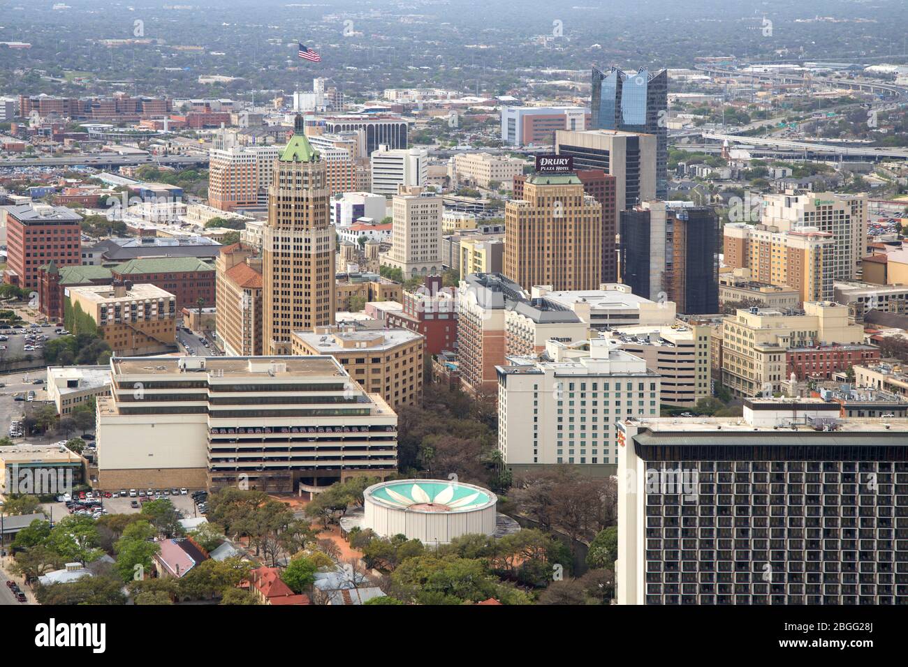 Blick von der Spitze des Turms der amerikas über san antonio texas Stockfoto