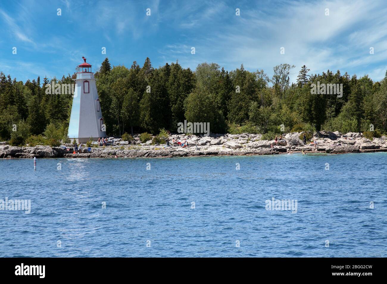 Kanada, Ontario, Tobermory an der Georgian Bay am Big Tub Hafen, nahe Flowerpot Island, am Lake Huron, Fathom Five Marine Park, Nordamerika Stockfoto